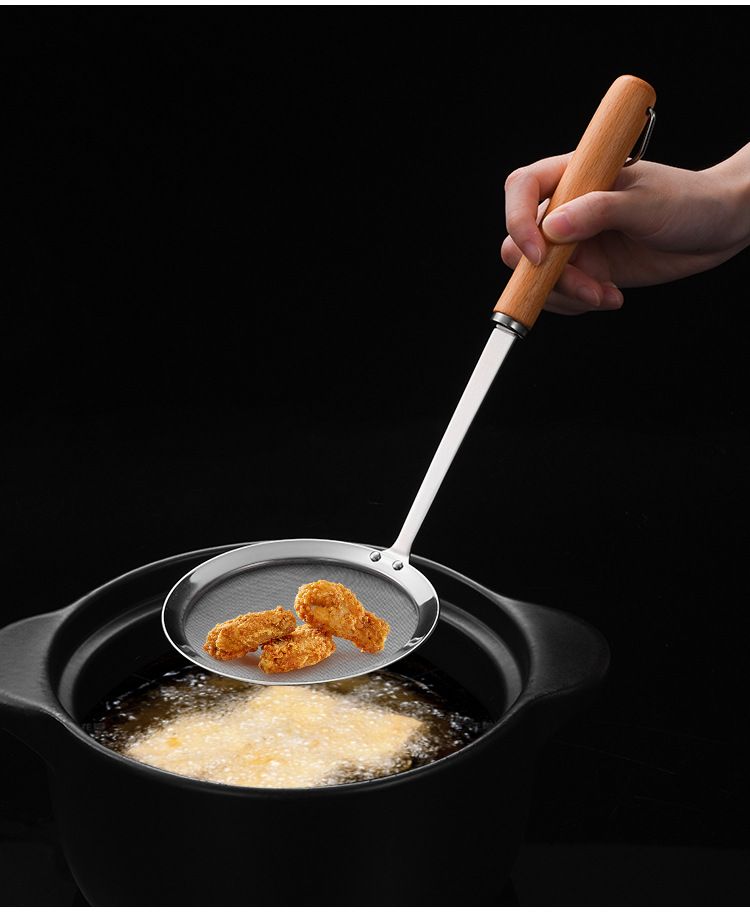 304 Stainless Steel Grease Mesh Separator Oil Strainer Juice Filter Spoon_voghion.com