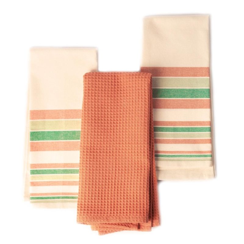 T e asciugamani assorbenti da cucina, piatti da cucina, set da 1 pollice, piatto di waffle, tè rosso essiccato per verde, 28x18, intreccio, 3 asciugamani riciclati drammatici_voghion.com