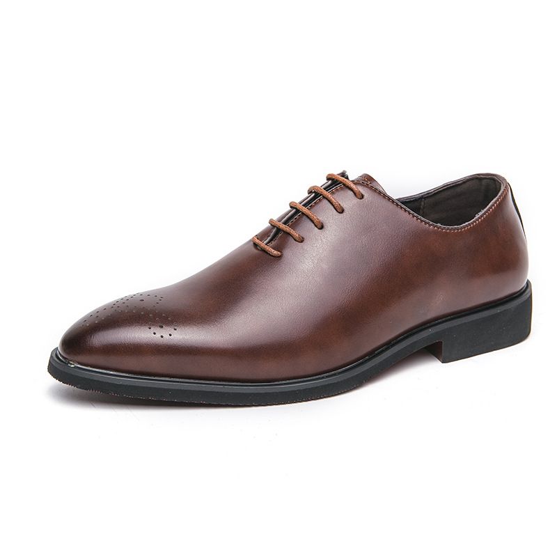 Nuove scarpe da uomo in pelle brogue con punta a punta, formali, da ufficio e da sposa_voghion.com