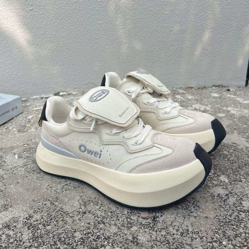 Oca1 Ame Schwarz-Weiß-Panda-Farbwolke Freizeitschuh für Damen im Frühjahr 2025 China-Chic Thick Oled Neaker_voghion.com