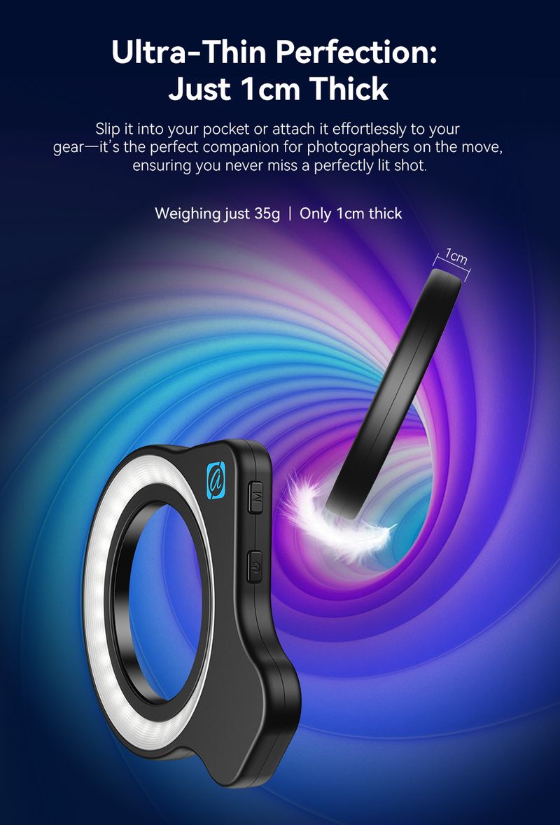 37mm 52mm Thread Fill Light, Camera Lens Ring With High Power+45 Light Modes For APEXEL Ro Lenses_voghion.com