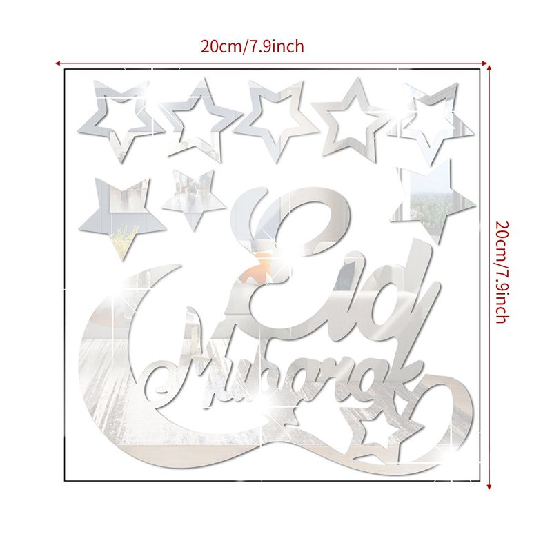 Novo acrílico estilo nórdico lua estrela SM327 adesivos de parede de espelho personalizados_voghion.com