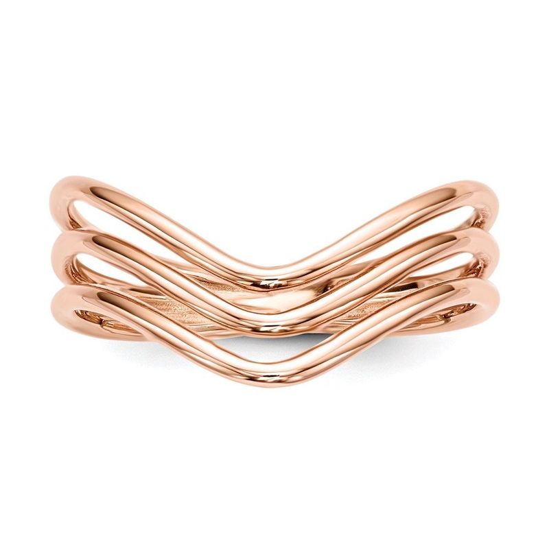 Sterling Silver Rose-tone 3-band Ring_voghion.com