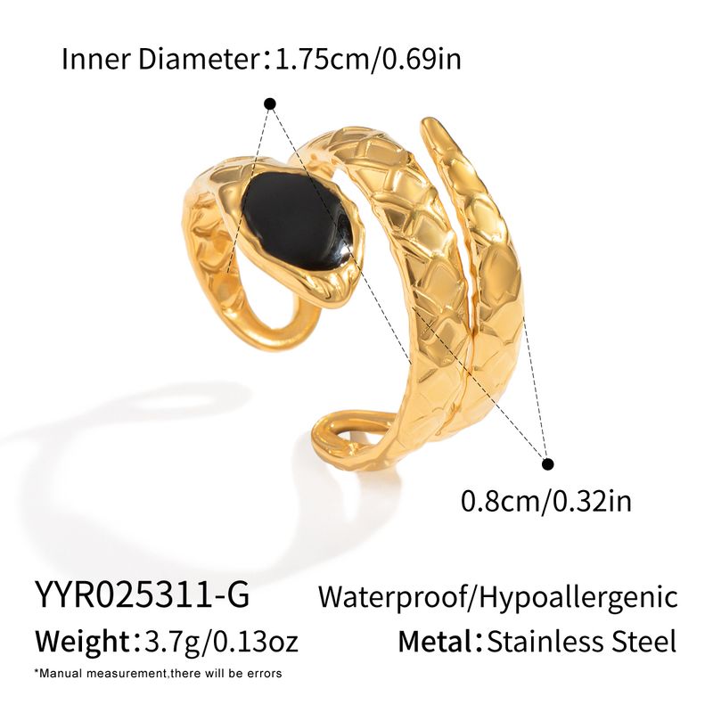 XIANING Minimalistischer, geschwungener Ring aus Edelstahl mit geometrischem Design für Damen in Goldfarbe – Einzigartiges Schmuckstück für jeden Tag_voghion.com