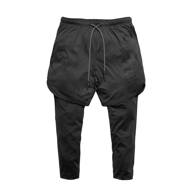 Premium Products Summer Fitness Double-layer Quick Drying Sports Shorts For Men, Stretch Running, Basketball Training, Mid Pants, Muscle_voghion.com