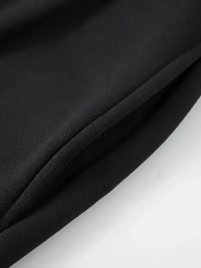 Pantalon de jogging décontracté pour homme avec étiquette en cuir – Pantalon de survêtement doublé polaire polyester pour l'hiver, poignets élastiques, coupe décontractée, couleur unie_voghion.com