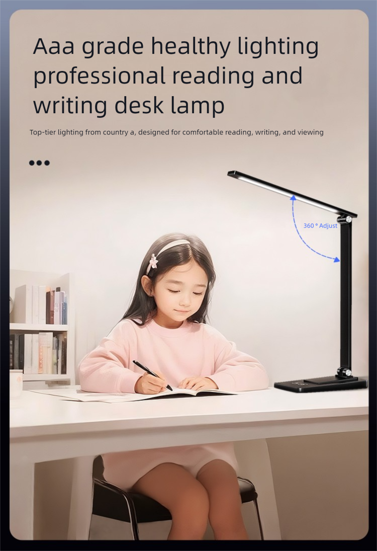 Lampada da scrivania intelligente, protezione degli occhi, studio, ricaricabile, anti-miopia, per bambini, dormitorio, camera da letto, studenti universitari_voghion.com