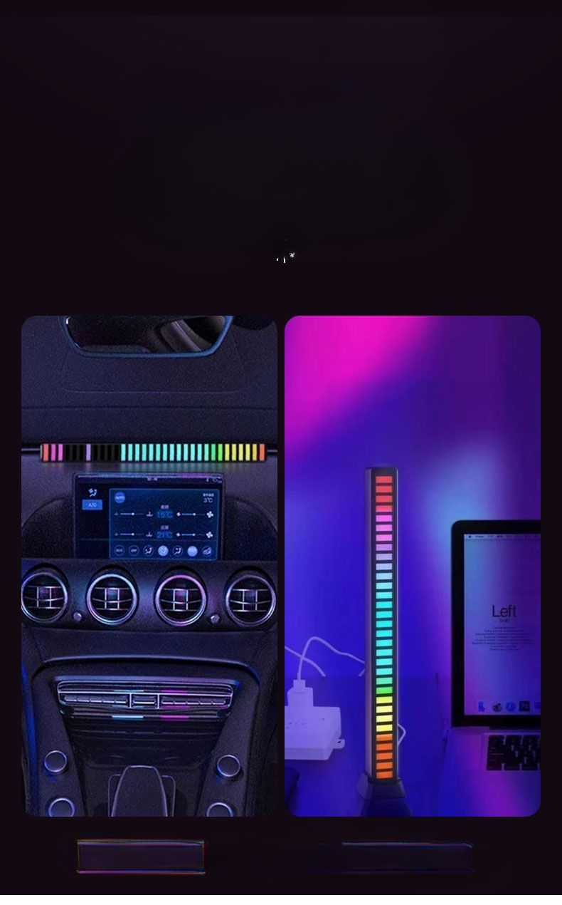【Negozio di vendita calda】 Ritmo RGB controllato Musica Computer Desktop Suono Atmosfera Pickup Luce_voghion.com