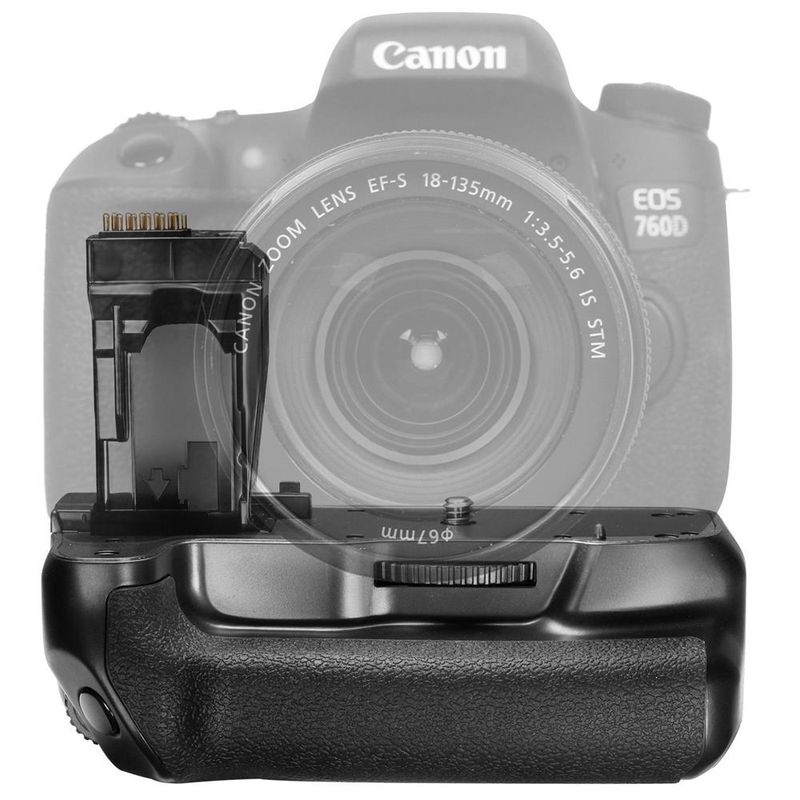 Battery Grip for Canon EOS 750D Rebel T6i 760D Rebel T6s X8i DSLR Camera work with LP-E17 Battery_voghion.com