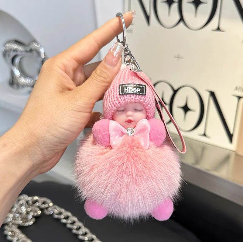 Rebase karusnahast nuku auto võtmehoidja ripats armas plush nukk nukk raamatukoti ripats paarile kingitus_voghion.com