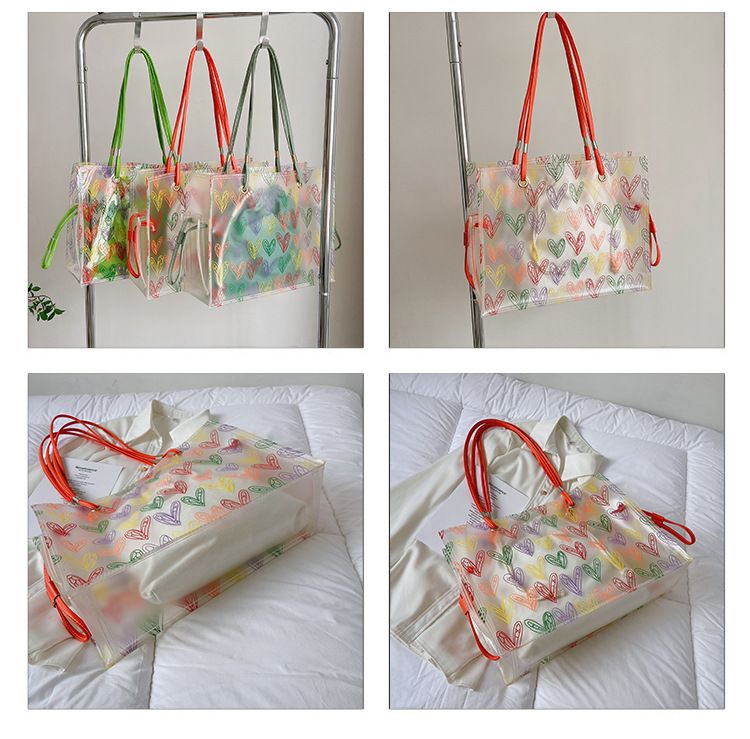 Sac à bandoulière transparent pour femme, sacoche tendance à bandoulière simple, diagonale, pour la plage, nouvelle collection 2024_voghion.com