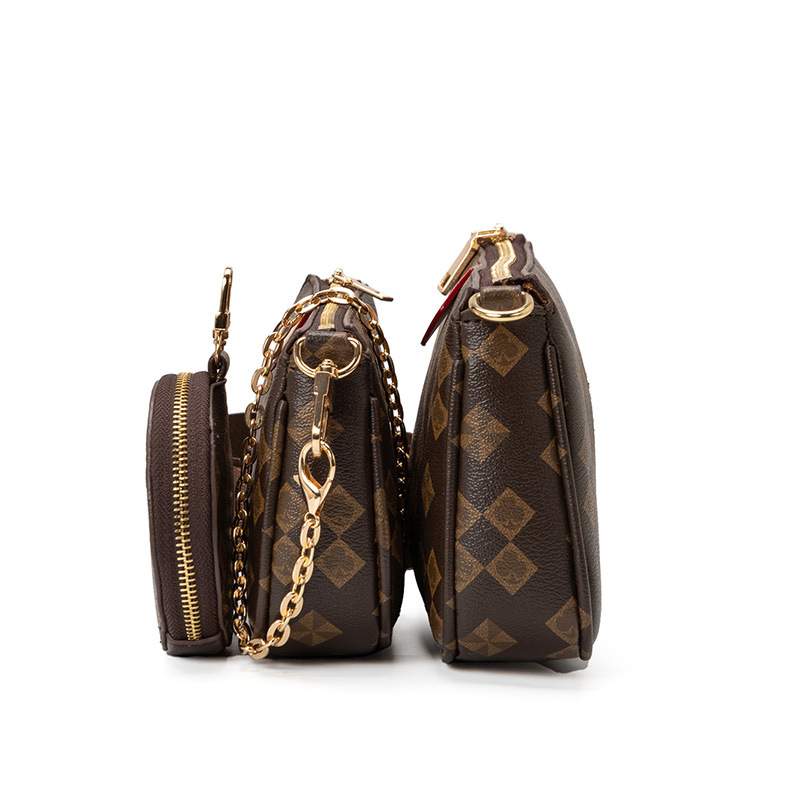 Combination Bag Fashionable Women's Crossbody Bag Chain Three-piece Set Mahjong Bag Three-in-one Shoulder Armpit Bag_voghion.com
