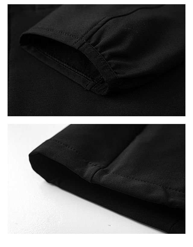 Giacca tecnologica nera antivento e impermeabile in softshell con taglio tridimensionale per esterni e autunno e inverno_voghion.com