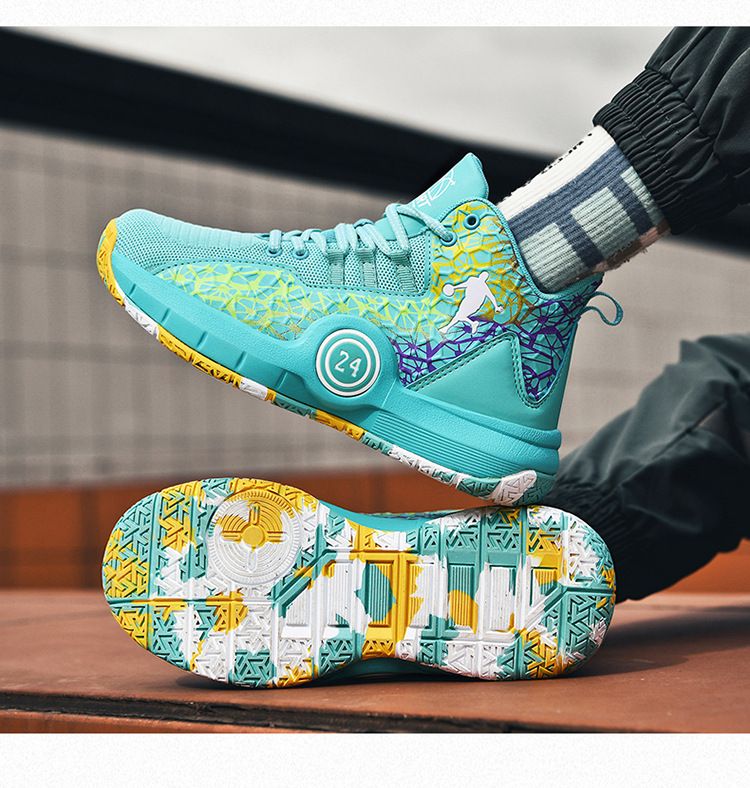 Fiú Diák Kobe Bryant Fiú Kék Kosárlabda Flyknit Lélegző Cipők_voghion.com