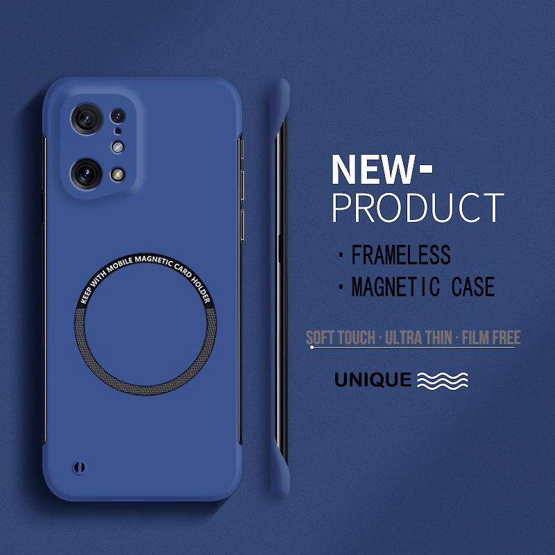 Funda de teléfono ultradelgada rígida de policarbonato con imán y sin marco para Oppo Reno 5 6 8 Find X3 Neo Lite X5 Pro con carga inalámbrica mate_voghion.com
