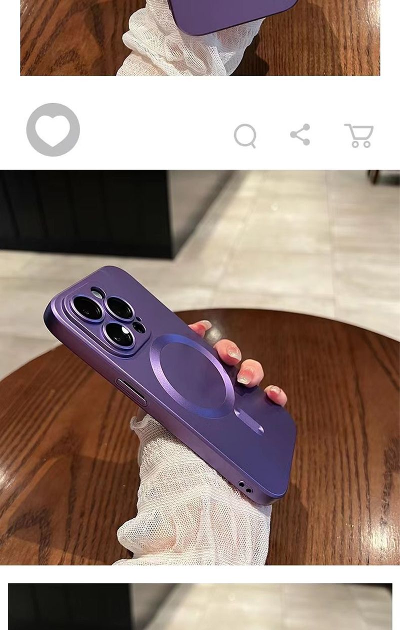 Mag Safe Matte Phone Cases For IPhone 11 13 12 14 15 Pro Max Plus Luxury Magnetic Shockproof Case Camera Lens Protector Cover_voghion.com