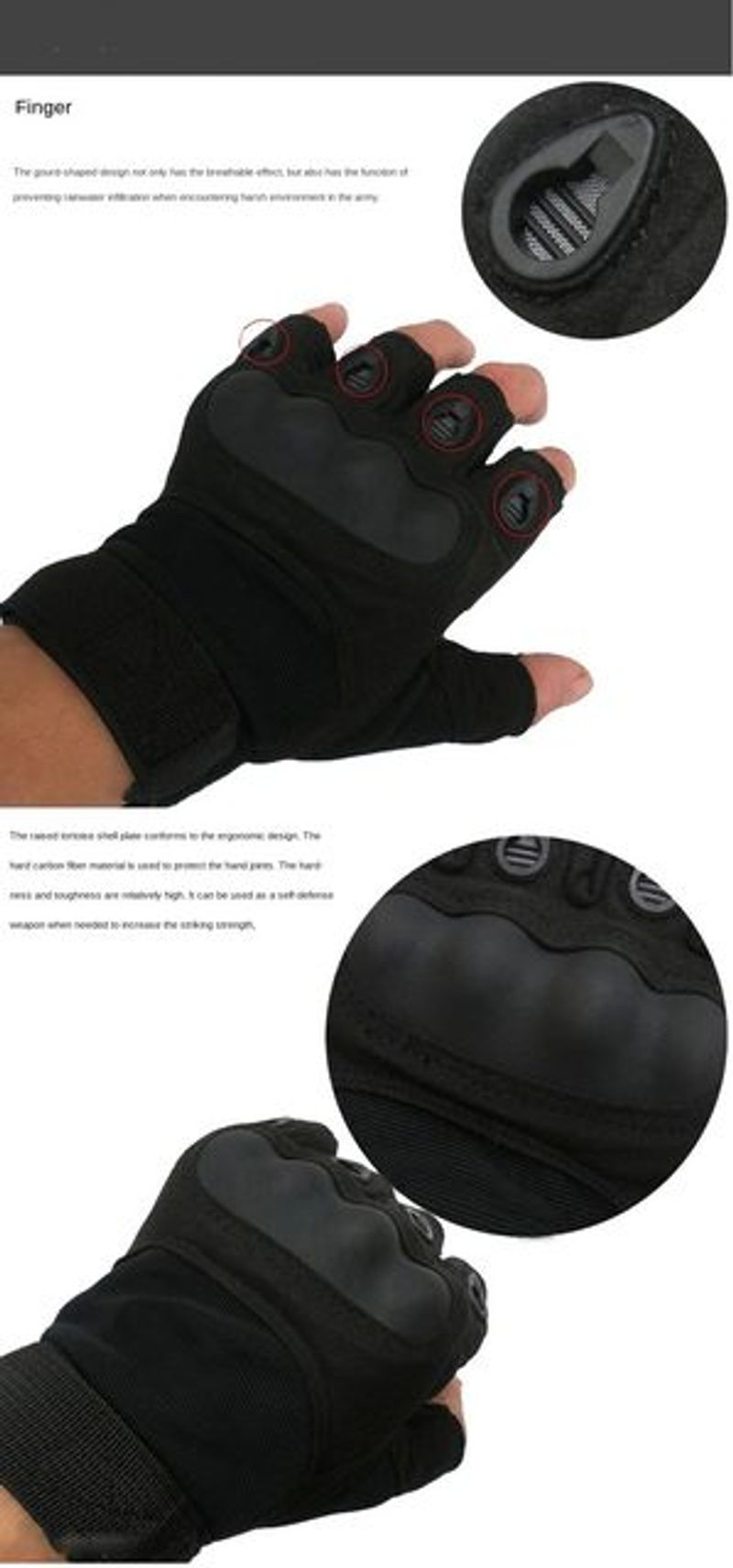 Outdoor Taktische Airsoft Sport Halbfinger Typ Militär Männer Kampf Schießen Jagd Handschuhe_voghion.com