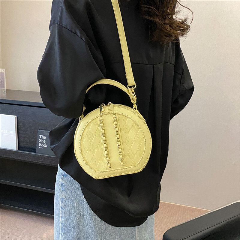 Damen 2023 Neue Single-Schulter-Crossbody-Damenmode Kleine runde Tasche Koreanische Version Yangqi Lingge Network Red_voghion.com