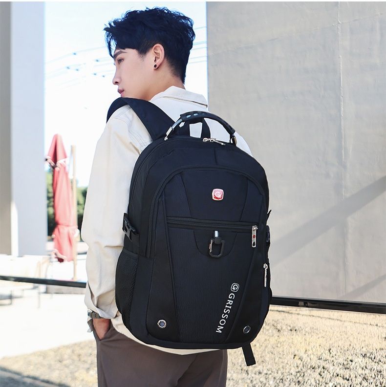 Satin Large Capacity Backpack Men, Double Shoulder Casual Travel Bag, Laptop Backpack, Bag For Middle School College Students,_voghion.com