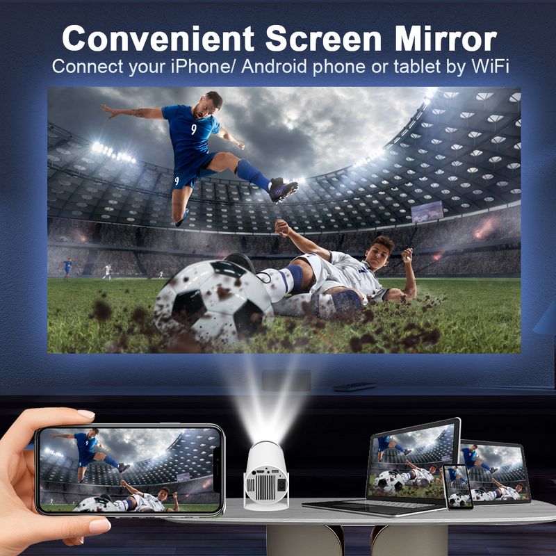 Android 11 4K HY300 Pro Wifi6 Home Theater Mini proiettore portatile da esterno 260 ANSI lumen BT5.0 1280*720P LED_voghion.com