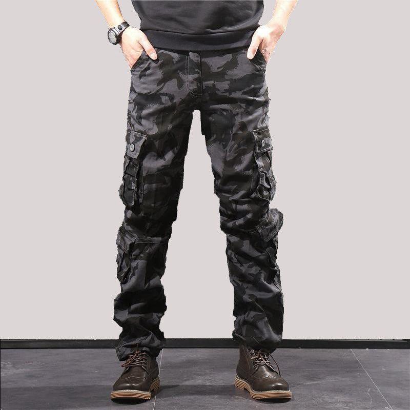 Men's Multi-Pocket Tactical Cargo Pants - Durable Outdoor Work Pants With Camo Design, Comfort Fit For Hiking, Travel & Daily Wear_voghion.com