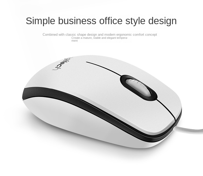 Logitech M100r Komfortable kabelgebundene Computermaus Universelle wiederaufladbare ergonomische Computermäuse_voghion.com