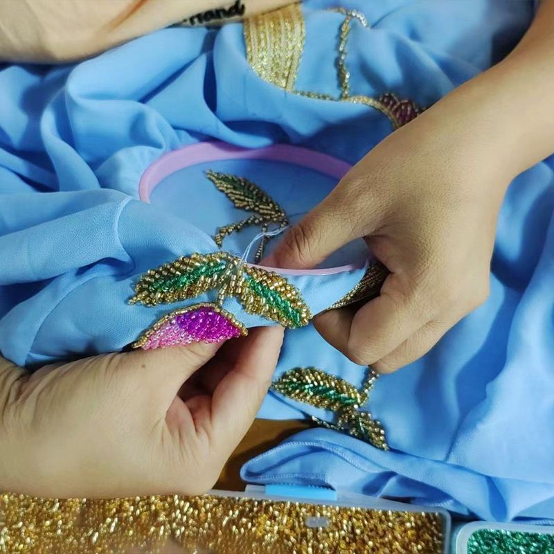 Uus naiste moslemi hommikumantel vastupidav küünehelmestega kuum teemant elegantne abaya pikk kleit_voghion.com