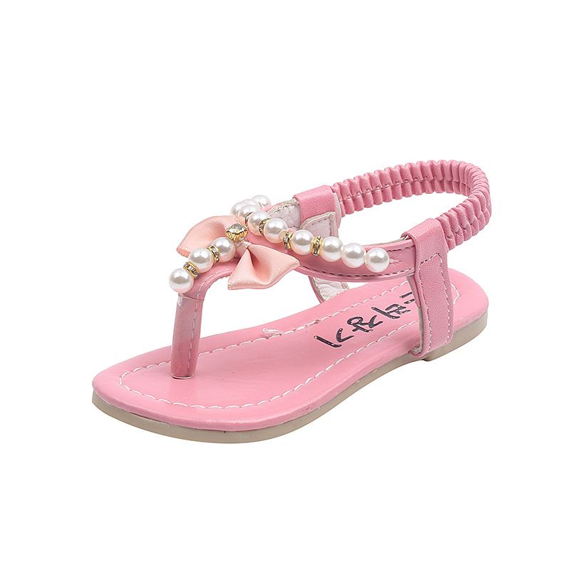 Sommer Neue Mädchen Sandalen Mode Koreanische Version Weichen Sohlen Große Kind Prinzessin Schuhe Non-slip Perlen kinder Sandalen_voghion.com