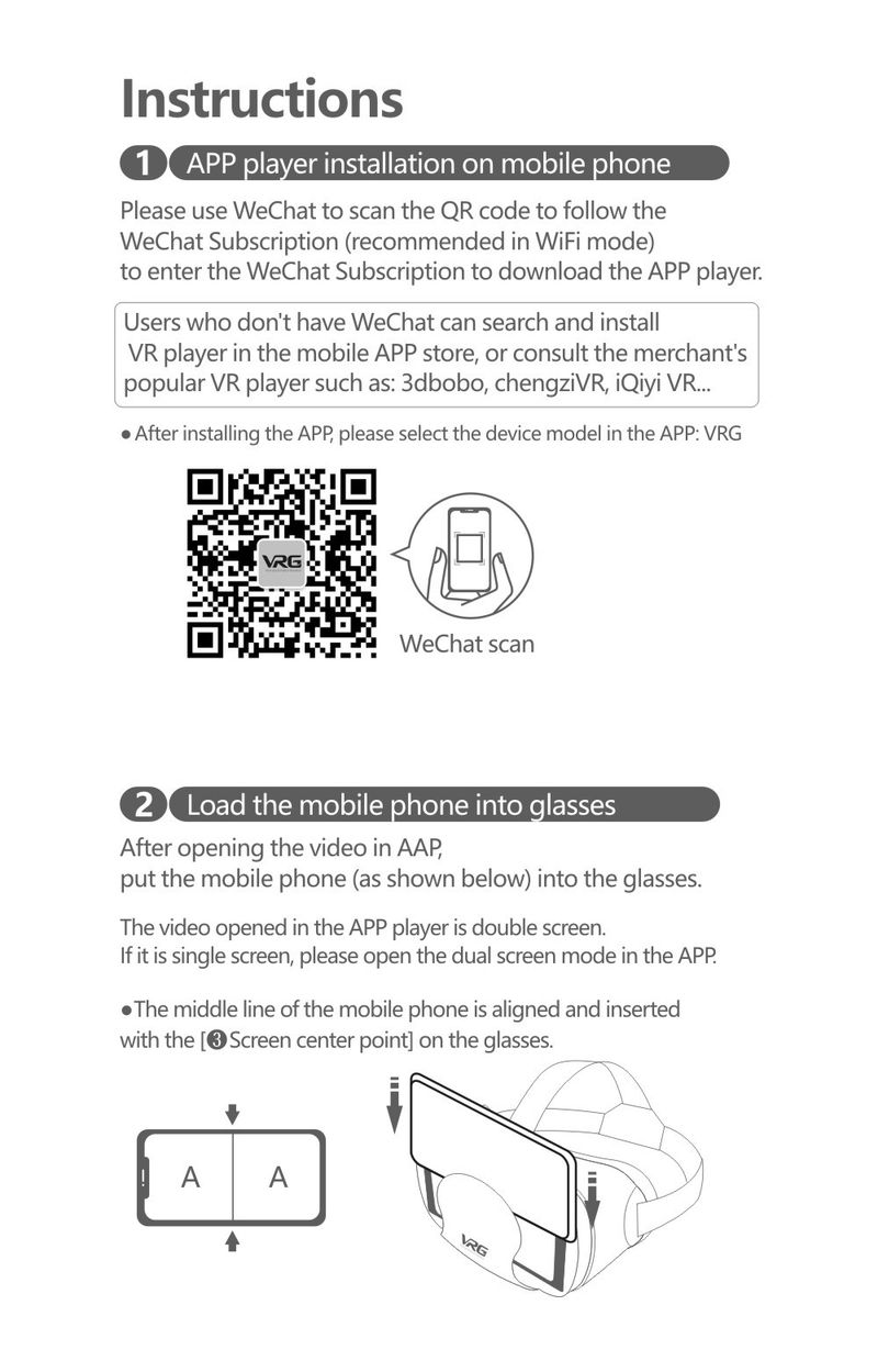 VRG Pro VR-Brille Virtual Reality Headset-Geräte Viar 3D-Helmbrillenlinsen Smart für Smartphone-Handy-Spiel_voghion.com