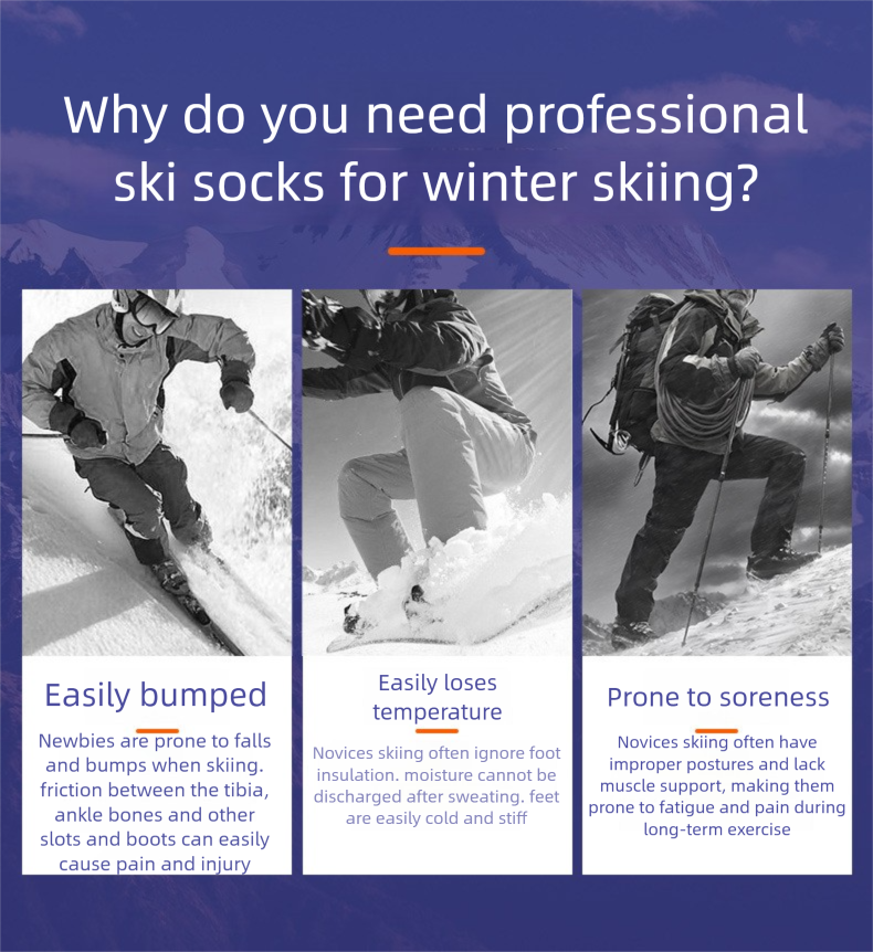 Autumn Winter Thickened Thermal Quick-Dry Merino Wool Long Tube Snow Non-Slip Wear-Resistant Ski Socks_voghion.com