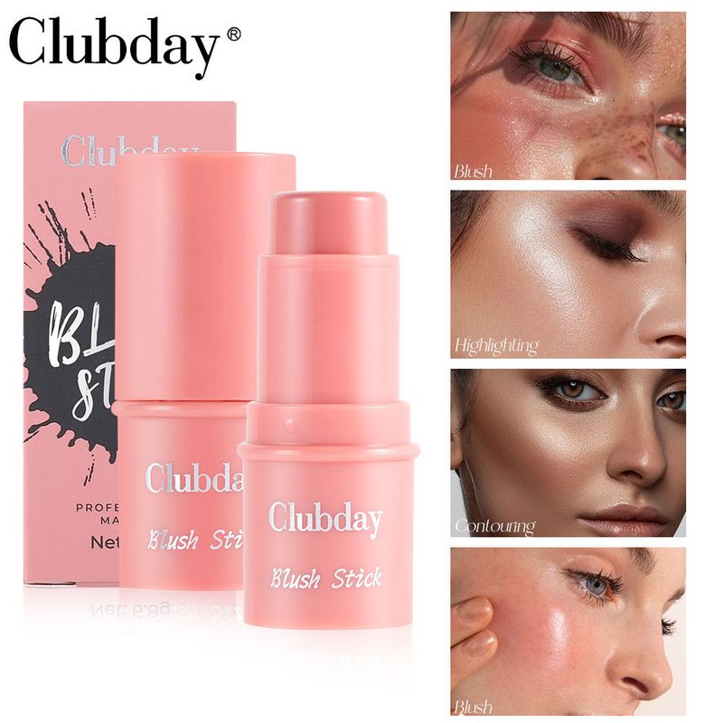 Maquillaje Natural Matte Jelly Q Elastic Blush Stick Iluminador Facial Repair Stick Larga Duración Resistente al Agua_voghion.com