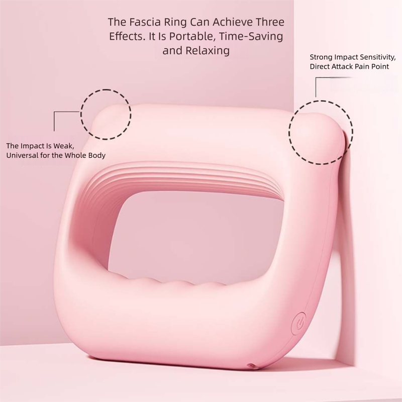 Anel de percussão portátil com carregamento USB, cinto de massagem, massagem vibratória na membrana do pescoço, massagem relaxante nos ombros_voghion.com