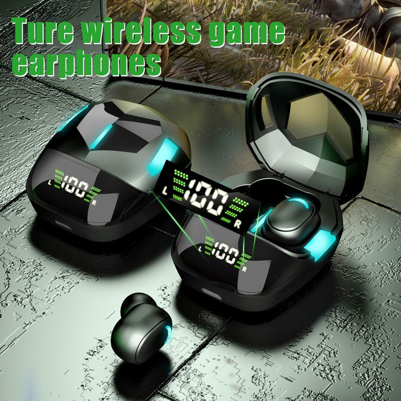 Trådløse in-ear-øretelefoner med 5.1-forsinkelse, lav lyd, Bluetooth-kompatible spillhodetelefoner for sport_voghion.com