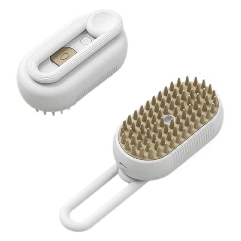 Foldable Rechargeable Cat Steamy Grooming Brush Cleaning Tool_voghion.com