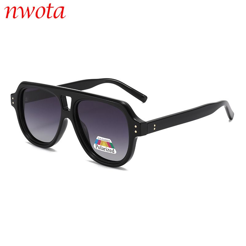 Neue polarisierte Piloten-Sonnenbrille mit Doppelsteg, TR-Rahmen, Propionat-Einsatz an den Bügeln, modisches Fahren, UV-Schutz_voghion.com
