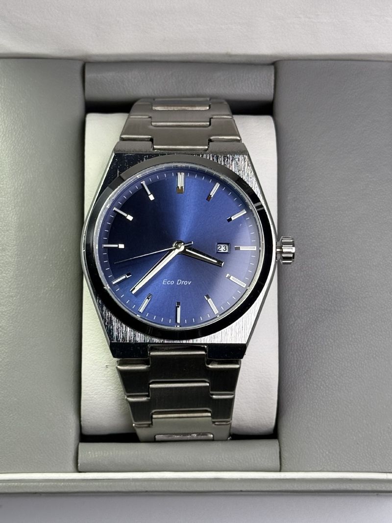 Orologio al quarzo con secondi continui, da uomo, con cinturino in acciaio a tre perni, serie 2025_voghion.com