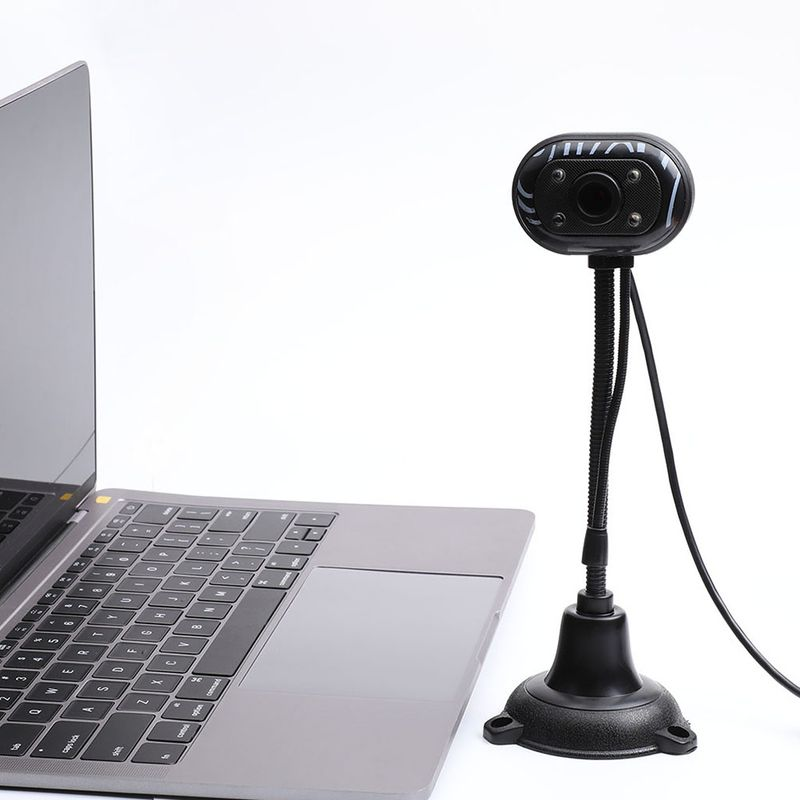 Xinweiqing Home Webcam USB2.0 Nachtsicht-Videoaufnahmekamera mit Mikrofon für Laptop-PC_voghion.com