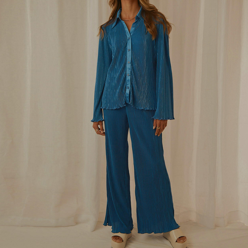 Tailleur pantalone casual da donna tinta unita_voghion.com