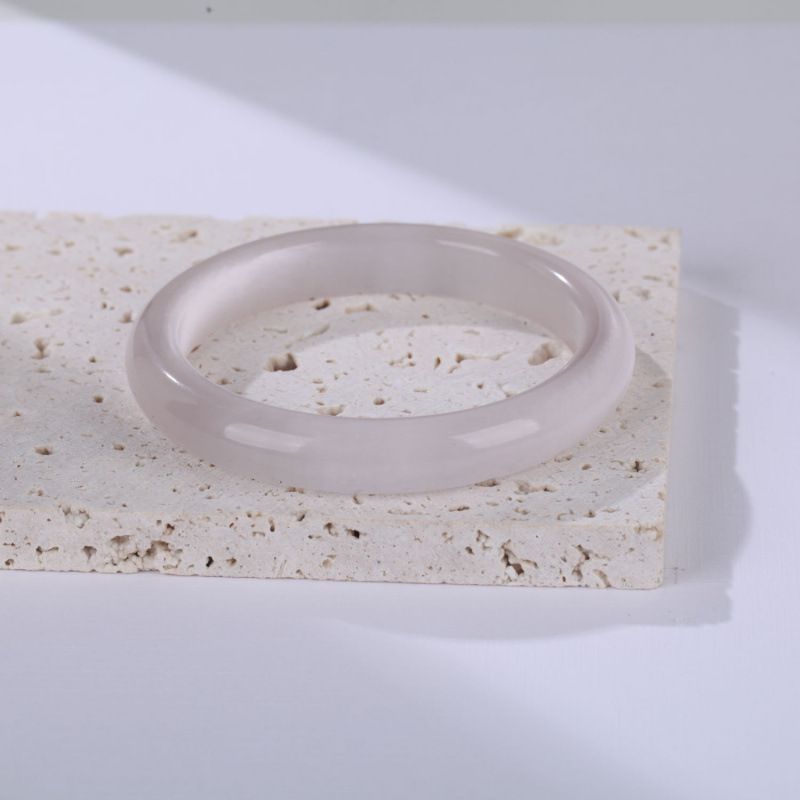 Braccialetto da donna con cristalli di agata, colore bianco chiaro di luna, di alta qualità, trasparente, effetto ghiaccio, con occhio di gatto_voghion.com