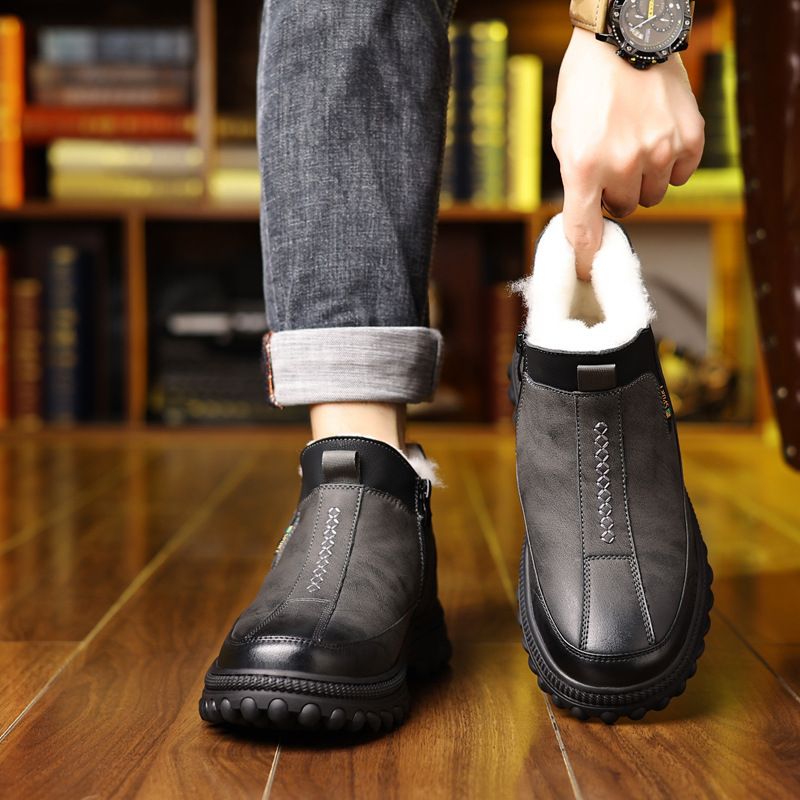 New Fleece-Lined Thermal Boots, Slip-Resistant Wear-Resistant Thickened Short Boots_voghion.com