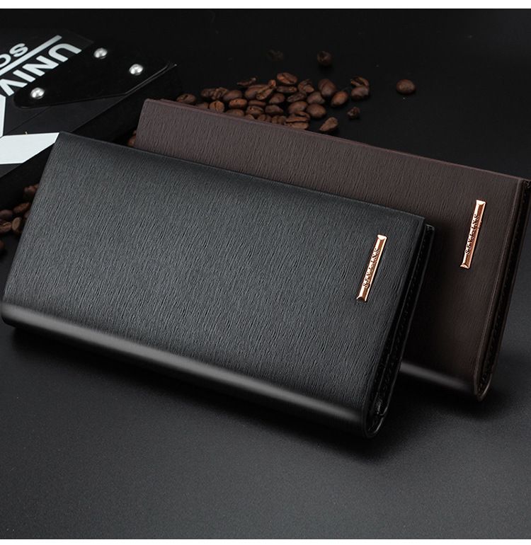 Hengsheng Men's Long Korean Style Multi-Card Slot Large Capacity Wallet For Men_voghion.com