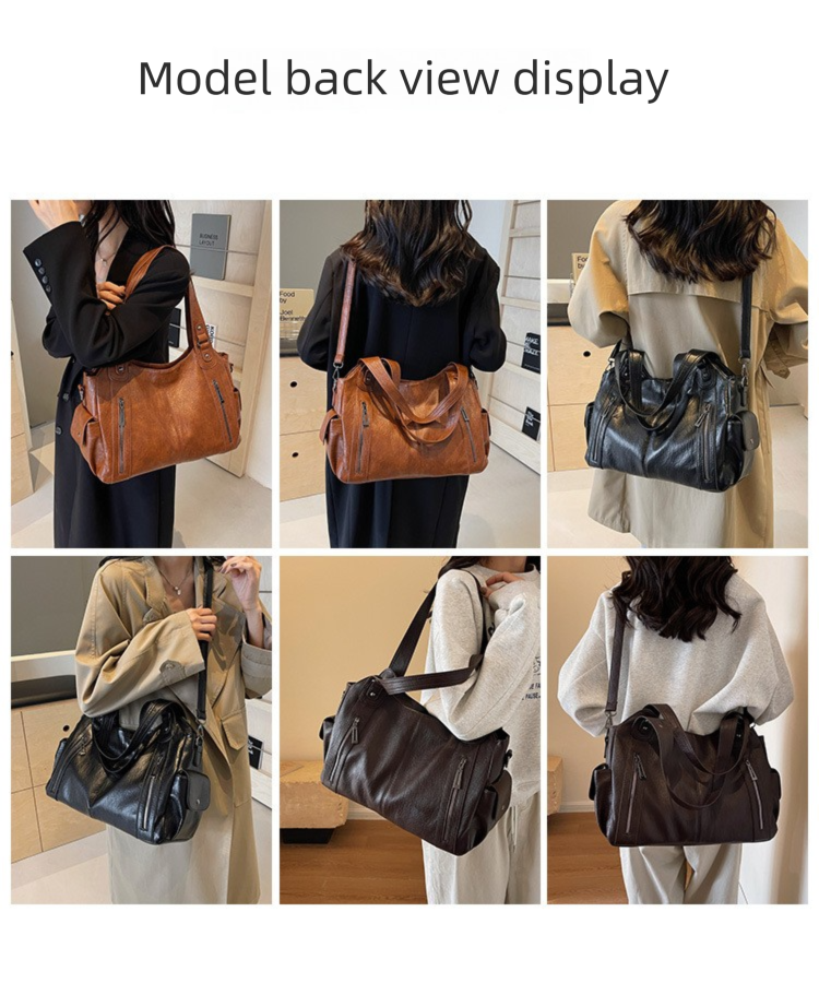 Borsa tote da donna di grande capacità con tracolla e design di alta qualità sotto le ascelle_voghion.com