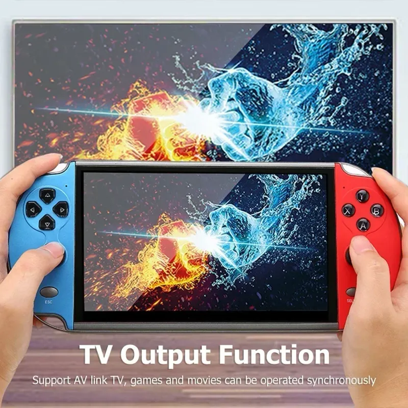 X7 4.3 Inch HD Large 8G Screen Classic Retro Console Built-in 10000 Games Mini Handheld MP5 Video Game_voghion.com