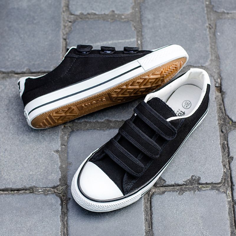 Scarpe da ginnastica casual traspiranti in tela da uomo, con velcro, per studenti delle scuole medie, primavera 2025_voghion.com
