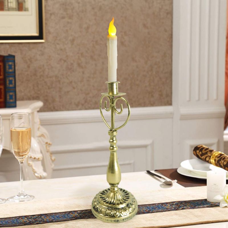 Vintage Copper Candle Holder Set, Handcrafted Metal Candlestick For Dining Table, Wedding Decor & Rustic Home Centerpiece (Single/3-Branch Options)_voghion.com