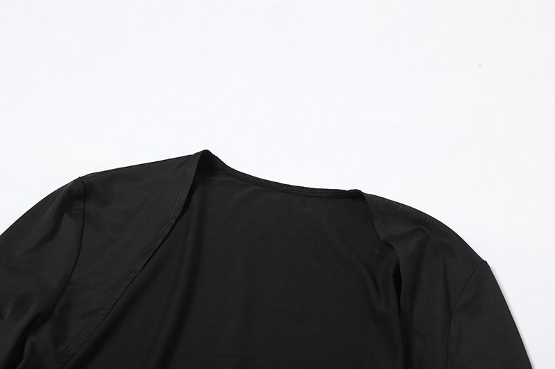 Tuta attillata a due pezzi, top a tubino tinta unita, tuta casual a maniche lunghe, moda invernale 2024 da donna_voghion.com