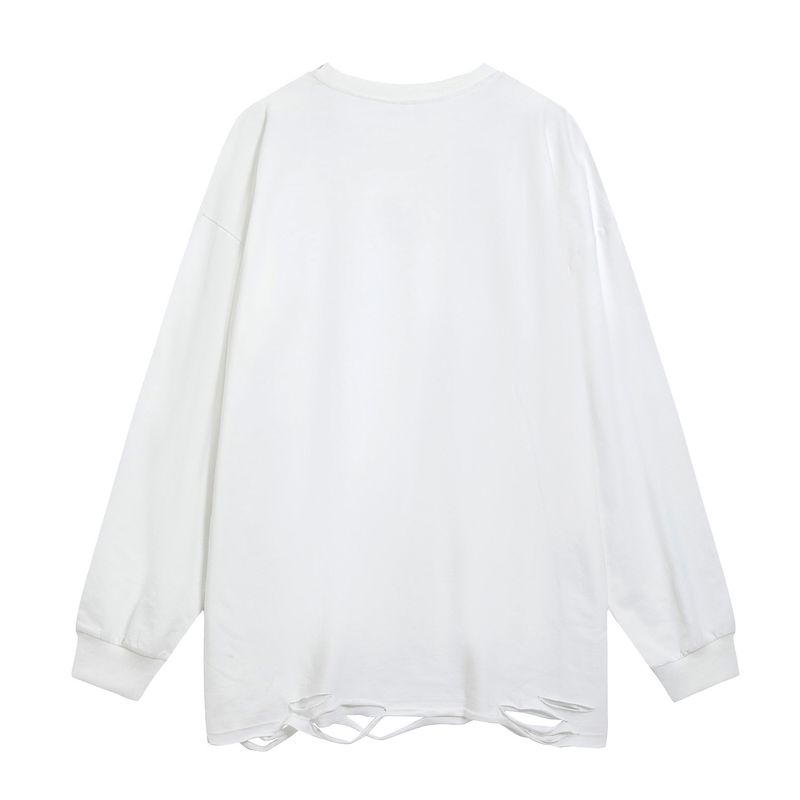 Abbigliamento da uomo Felpa con cappuccio allentata casual nera stampata con lettere intrecciate di nicchia retrò stampata, uguale per uomini e donne_voghion.com