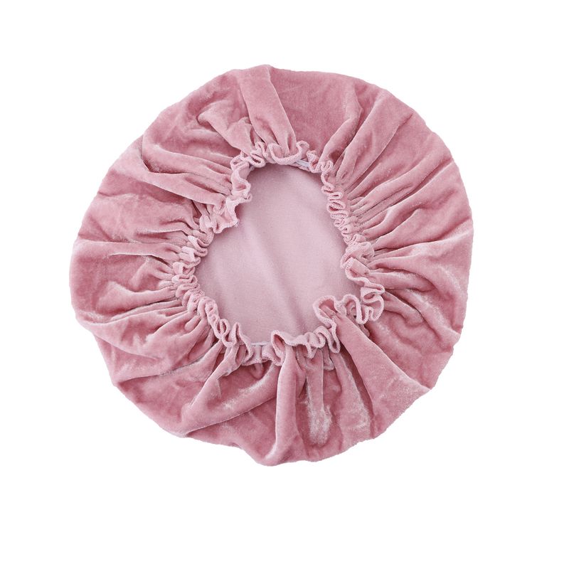 Cuffia da notte coreana in velluto - Protezione per capelli con pizzo e fascia elastica per la cura della bellezza durante la notte_voghion.com
