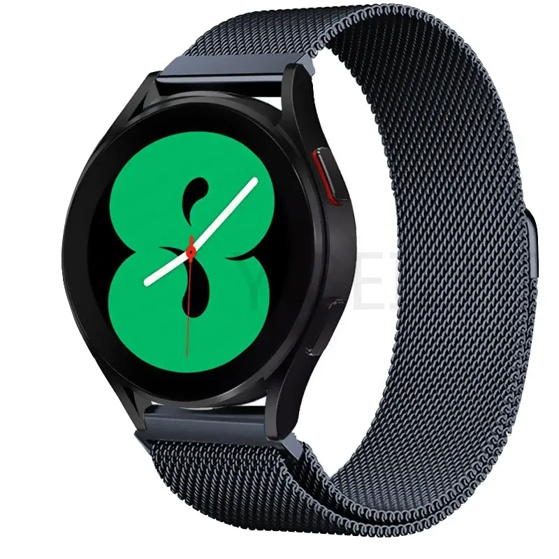 Cinturino Milanese Loop da 22 mm e 20 mm per Samsung Galaxy Watch 7, 6, 5, 4, 44 mm e 40 mm, cinturino magnetico Huawei Classic Active 2._voghion.com