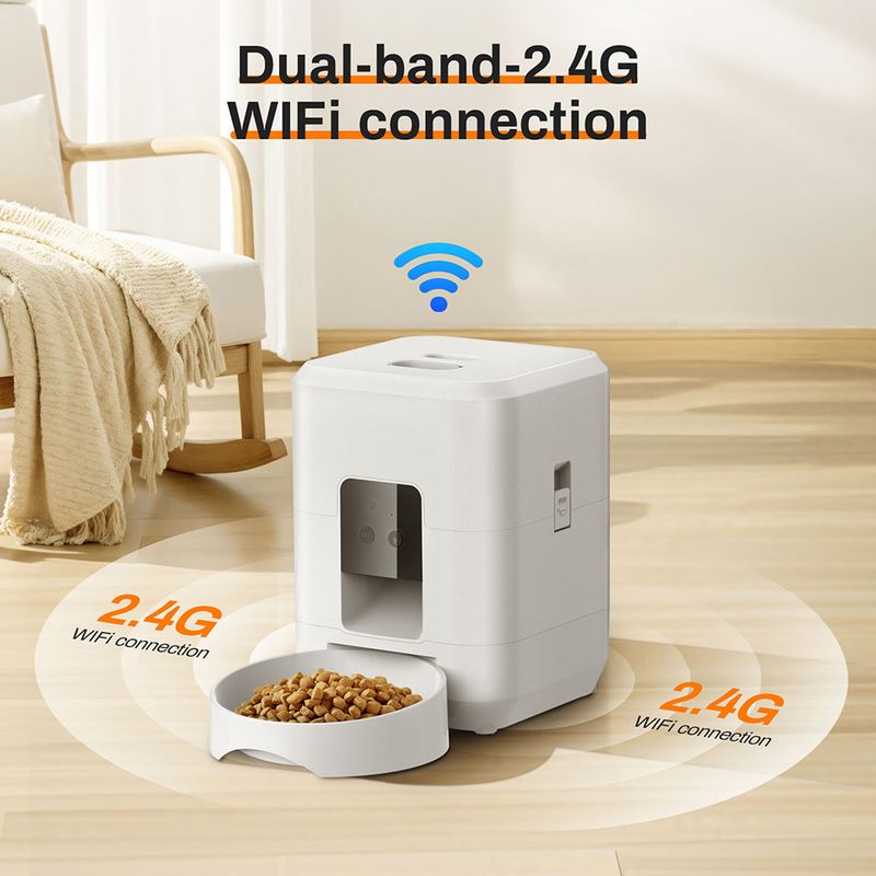 Neutral English Pet Intelligent 2L Dog Feeding Machine WIFI Timer per cibo per gatti Funzione di memoria_voghion.com